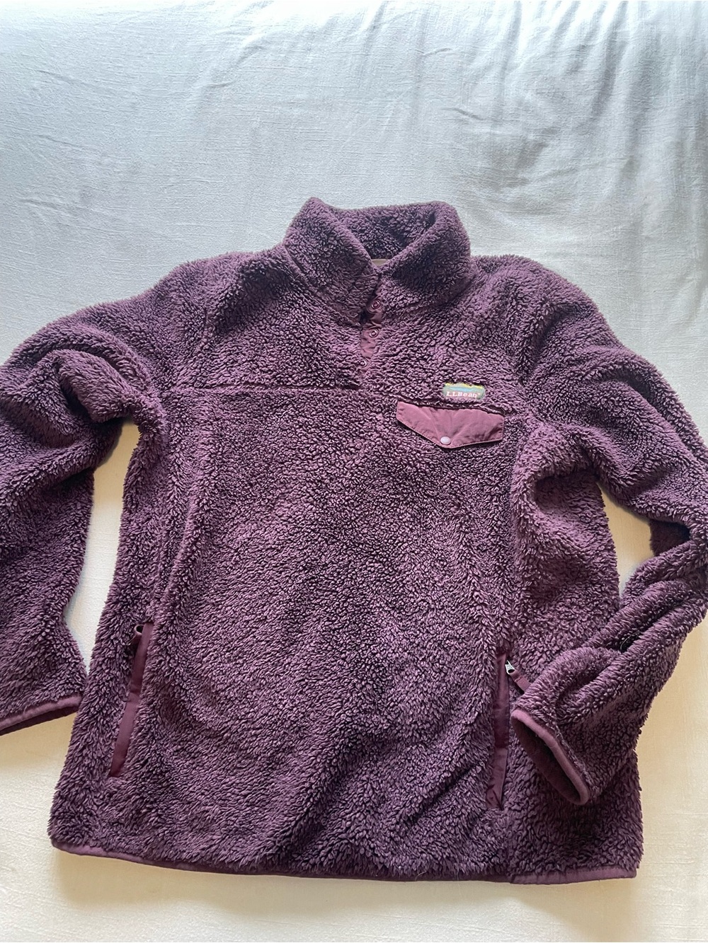 L.L.Bean Purple Sherpa Fleece Pullover